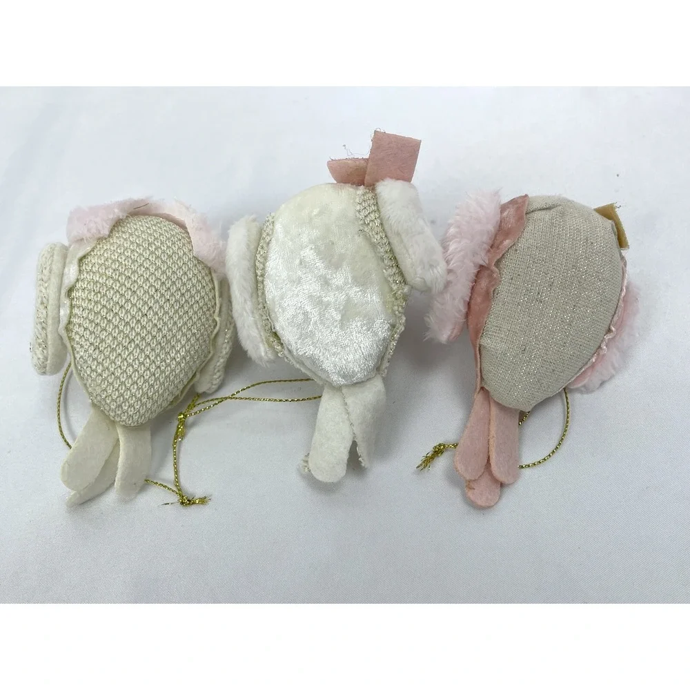 Wondershop Featherly Friends Bird Ornaments Rose Zinny Pink Scarf Faux Fur